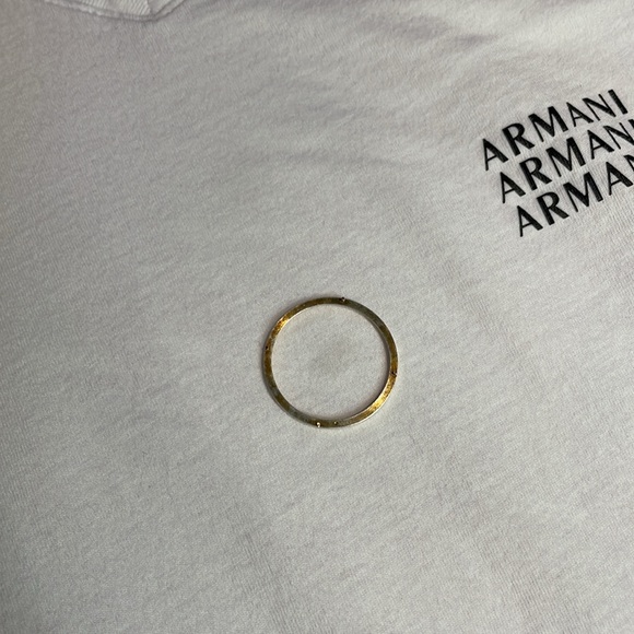 Armani Exchange Womens White V-Neck  T-shirt Size Small - Picture 4 of 5